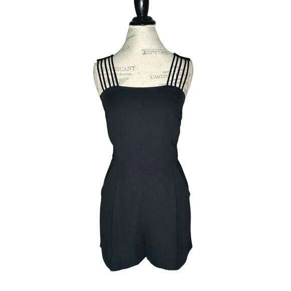 BB Dakota | Women | Melody Black Multi Strap Short Romper - Picture 2 of 12